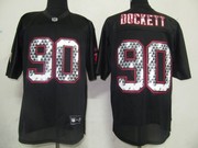 NFL Arizona Cardicals 90 Dockett Black United Sideline Jerseys