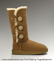 Hot sale Australia Chestnut Bailey Button Triplet Sheep Skin Boots Fre