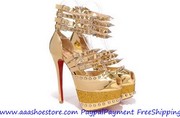 Wholesale Christian Louboutin Isolde Gloden 160mm Free shipping Paypal