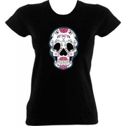 HOLLOW OUT WOMEN SKULL HEAD 3D PRINTED T SHIRTS