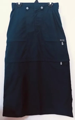 Cargo Skirts Convertible Long To Short Navy Blue Size 8-14