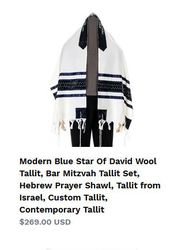 Avail premium quality tailored Tallit according to your preferences 