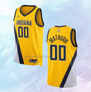 NO 00 Bennedict Mathurin Jersey Indiana Pacers Statement Yellow 2022-2