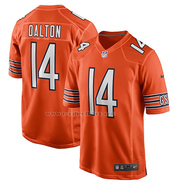 NFL Game Chicago Bears Andy Dalton Alternate Orange Jersey