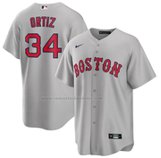 Men's Boston Red Sox David Ortiz Road Baseball Jersey Replica Gray
